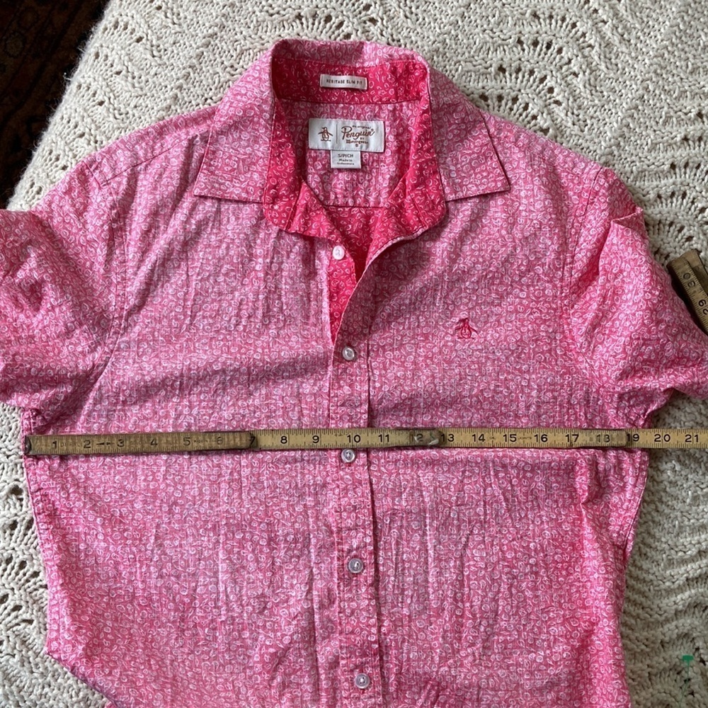 š An Original Penguin by Munsingear 100% cotton reverse print heritage slim fit - Picture 10 of 10